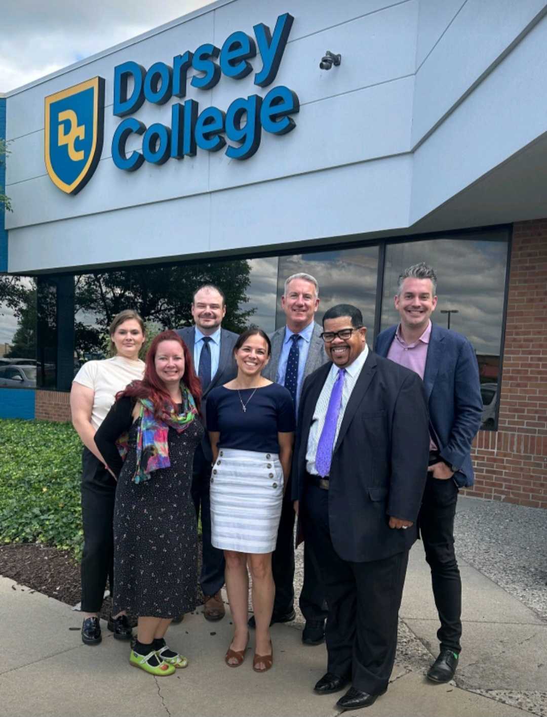 The Dorsey College and PX team outside a Dorsey College campus
